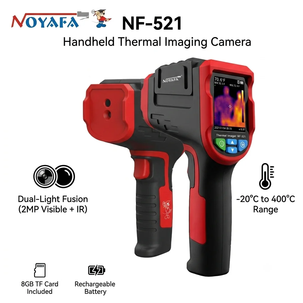 Nf 521 Thermal Imaging Camera - NOYAFA NF-521 Handgehaltene Wärmebildkamera 2MP Sichtlicht-Doppelobjektiv-Wärmebildgerät